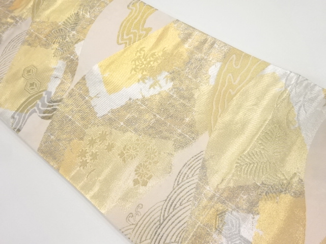 花古典柄織り出し名古屋帯